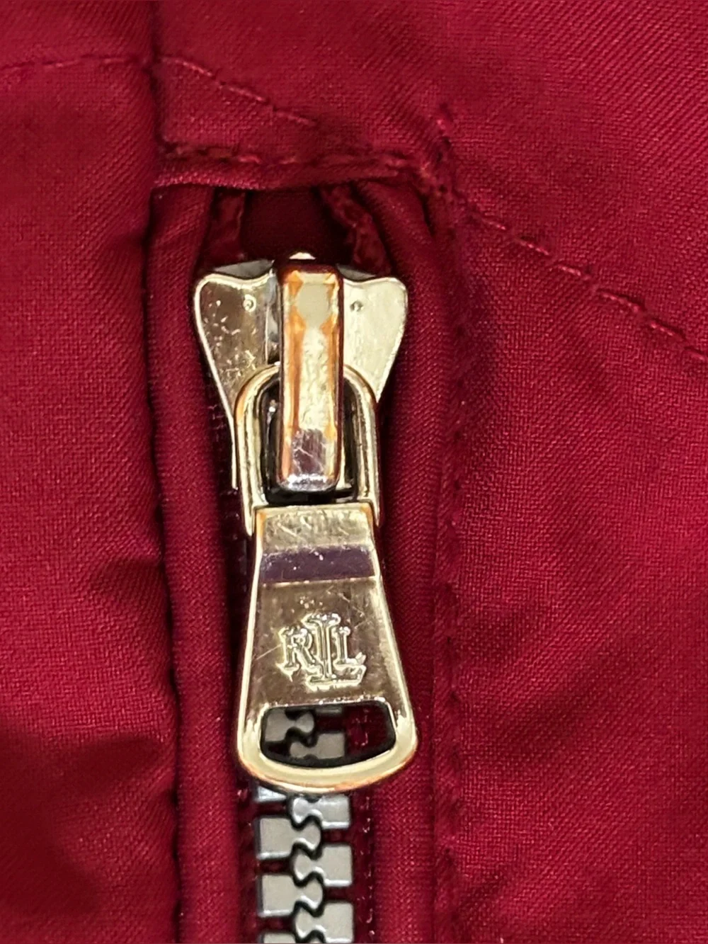 Ralph Lauren Women's Hooded Quilted Puffer Coat - Burgundy womens large style
